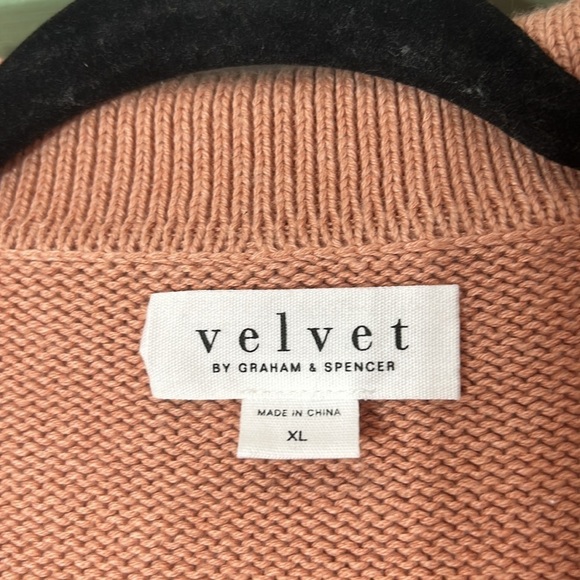 VELVET BY GRAHAM & SPENCER Women's Lucie Cotton Cashmere Striped Polo Sweater XL - Picture 4 of 9